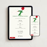 "Happy Seven" - Online Kids Birthday Invitations in Berry by mo kelley - Mobile + desktop layout