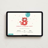 "Happy Eight" - Online Kids Birthday Invitations in Aqua by mo kelley - Desktop layout