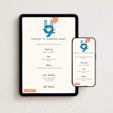 "Happy Nine" - Online Kids Birthday Invitations in Poppy by mo kelley - Mobile + desktop layout