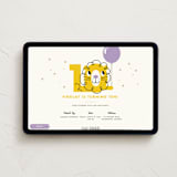"Happy Ten" - Online Kids Birthday Invitations in Lilac by mo kelley - Desktop layout