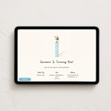 "Lit Candle" - Online Kids Birthday Invitations in Sky by mo kelley - Desktop layout