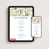 "Let's Celebrate Shapes" - Online Kids Birthday Invitations in Clay by Ampersand Design Studio - Mobile + desktop layout