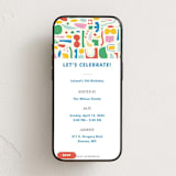 "Let's Celebrate Shapes" - Online Kids Birthday Invitations in Clay by Ampersand Design Studio - Mobile layout