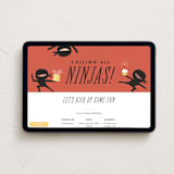 "Calling all Ninjas" - Online Kids Birthday Invitations in Cinnamon by Karidy Walker - Desktop layout