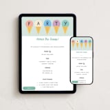 "Here's the scoop" - Online Kids Birthday Invitations in Mint by Karidy Walker - Mobile + desktop layout