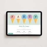 "Here's the scoop" - Online Kids Birthday Invitations in Mint by Karidy Walker - Desktop layout