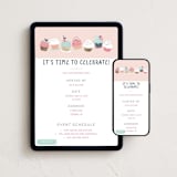 "sprinkles" - Online Kids Birthday Invitations in Petal by peetie design - Mobile + desktop layout