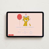 "birthday leopard" - Online Kids Birthday Invitations in Tomato by Elizabeth Bishop - Desktop layout