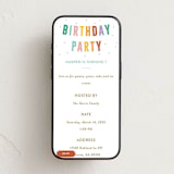 "Birthday Banner" - Online Kids Birthday Invitations in Rainbow by Angela Garrick - Mobile layout