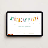 "Birthday Banner" - Online Kids Birthday Invitations in Rainbow by Angela Garrick - Desktop layout
