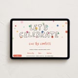 "cue the confetti" - Online Kids Birthday Invitations in Rainbow by Creo Study - Desktop layout