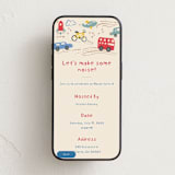 "Make some noise" - Online Kids Birthday Invitations in Fire Engine by Creo Study - Mobile layout
