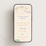"Double the fun" - Online Kids Birthday Invitations in Rainbow by Creo Study - Mobile layout