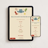 "Wild West" - Online Kids Birthday Invitations in Tumbleweed by Annie Montgomery - Mobile + desktop layout