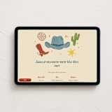 "Wild West" - Online Kids Birthday Invitations in Tumbleweed by Annie Montgomery - Desktop layout
