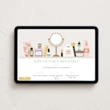 "Spa Day Party" - Online Kids Birthday Invitations in Sage by Michelle Taylor - Desktop layout