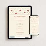 "Cherry on Top!" - Online Kids Birthday Invitations in Cream by Robert and Stella - Mobile + desktop layout