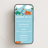 "Dinosaur" - Online Kids Birthday Invitations in Sky Blue by Becky Nimoy - Mobile layout