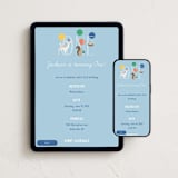 "Woodland Friends" - Online Kids Birthday Invitations in Sky by Brandy Folse - Mobile + desktop layout