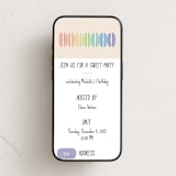 "Rainbow Macaron" - Online Kids Birthday Invitations in Almond by Orasie - Mobile layout