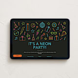 "Neon Party" - Online Kids Birthday Invitations in Candy by Brandy Folse - Desktop layout