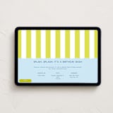 "Lemon Stripes" - Online Kids Birthday Invitations in Lemon by Joyce Pinheiro - Desktop layout