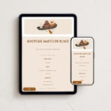 "Adventure Awaits" - Online Kids Birthday Invitations in Forest by Jenna Holcomb - Mobile + desktop layout