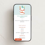 "Party Animal Cake" - Online Kids Birthday Invitations in Aqua by Itsy Belle Studio - Mobile layout