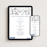 "Circus Day" - Online Kids Birthday Invitations in Sky by Pati Cascino - Mobile + desktop layout