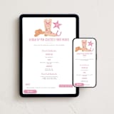 "lets Rodeo" - Online Kids Birthday Invitations in Rose by Creo Study - Mobile + desktop layout