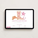 "lets Rodeo" - Online Kids Birthday Invitations in Rose by Creo Study - Desktop layout