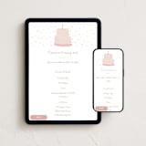 "Confetti Party" - Online Kids Birthday Invitations in Blush by Tina Faselli - Mobile + desktop layout