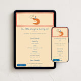 "Party Prawn" - Online Kids Birthday Invitations in Cajun by Jennifer Lew - Mobile + desktop layout
