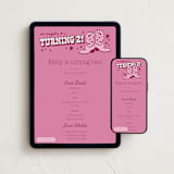 "Little Cowgirl" - Online Kids Birthday Invitations in Cotton Candy by Wendy Taylor - Mobile + desktop layout