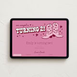 "Little Cowgirl" - Online Kids Birthday Invitations in Cotton Candy by Wendy Taylor - Desktop layout