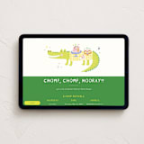 "Chomp, Chomp, Hooray!" - Online Kids Birthday Invitations in Keylime by Oh Doodle Doo - Desktop layout
