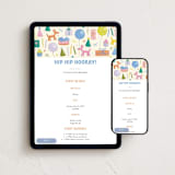"Hip Hip Hooray Birthday" - Online Kids Birthday Invitations in Periwinkle by Meagan Griffin - Mobile + desktop layout