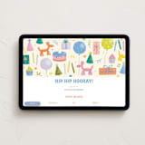 "Hip Hip Hooray Birthday" - Online Kids Birthday Invitations in Periwinkle by Meagan Griffin - Desktop layout