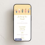 "Paw-ty Time Friends" - Online Kids Birthday Invitations in Lemonade by Kim Thoa - Mobile layout