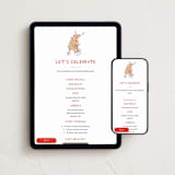 "Cycling bear" - Online Kids Birthday Invitations in Cardinal by Ester Bernaldo de Quiros - Mobile + desktop layout