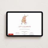 "Cycling bear" - Online Kids Birthday Invitations in Cardinal by Ester Bernaldo de Quiros - Desktop layout