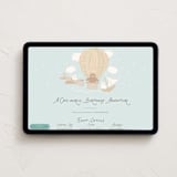"One-derful Journey" - Online Kids Birthday Invitations in Sky by Jennifer Holbrook - Desktop layout