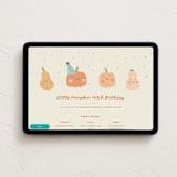 "Little Pumpkin Party" - Online Kids Birthday Invitations in Harvest Teal by Stephanie Heinrich Godbout - Desktop layout