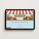 "Farm Fresh Grocery Store" - Online Kids Birthday Invitations in Sky by Becky Nimoy - Desktop layout
