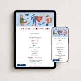 "Costume party" - Online Kids Birthday Invitations in Sky by Teju Reval - Mobile + desktop layout