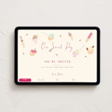 "One Sweet Day" - Online Kids Birthday Invitations in Strawberry by Sarah Rosenthal - Desktop layout