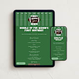 "First Down" - Online Kids Birthday Invitations in Grass by Kristen Juckiewicz - Mobile + desktop layout