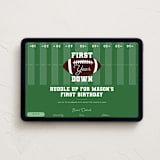 "First Down" - Online Kids Birthday Invitations in Grass by Kristen Juckiewicz - Desktop layout