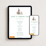 "Baby Monkey" - Online Kids Birthday Invitations in Matcha Milk by Cass Loh - Mobile + desktop layout