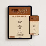 "First Rodeo" - Online Kids Birthday Invitations in Rust by taylorVdesign - Mobile + desktop layout